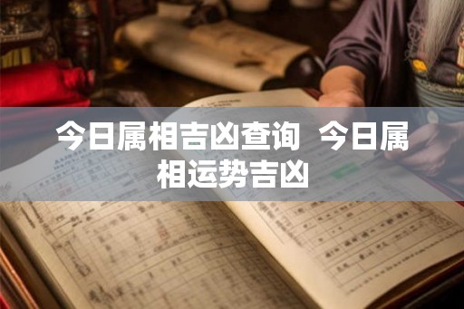 今日属相吉凶查询 今日属相运势吉凶 今日属相吉凶查询 今日属相运势吉凶