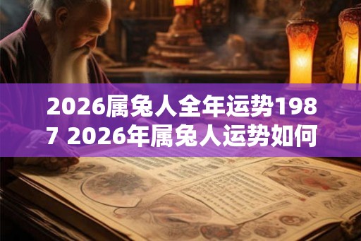 2026属兔人全年运势1987 2026年属兔人运势如何