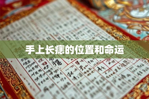 手上长痣的位置和命运