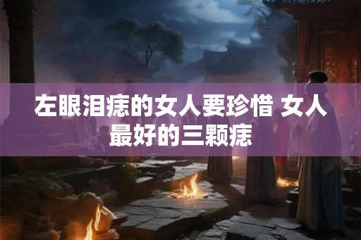 左眼泪痣的女人要珍惜 女人最好的三颗痣