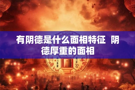 有阴德是什么面相特征  阴德厚重的面相