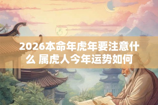 2026本命年虎年要注意什么 属虎人今年运势如何