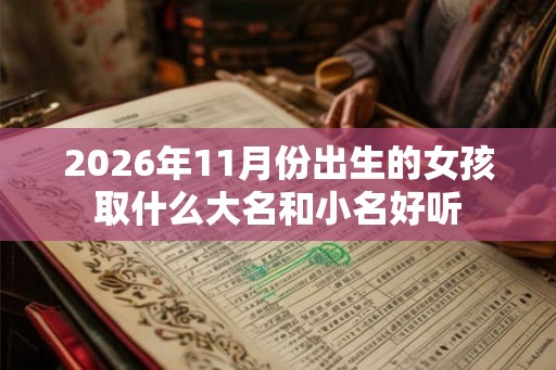 2026年11月份出生的女孩取什么大名和小名好听