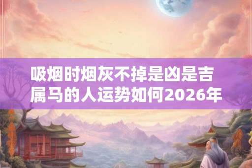 吸烟时烟灰不掉是凶是吉  属马的人运势如何2026年