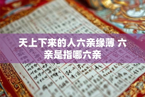 天上下来的人六亲缘薄 六亲是指哪六亲