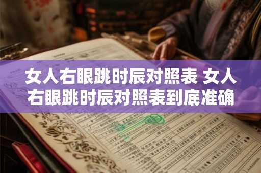女人右眼跳时辰对照表 女人右眼跳时辰对照表到底准确吗