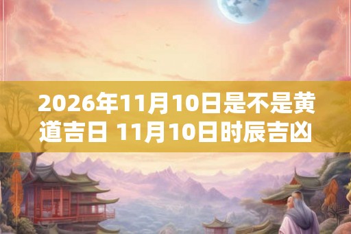 2026年11月10日是不是黄道吉日 11月10日时辰吉凶