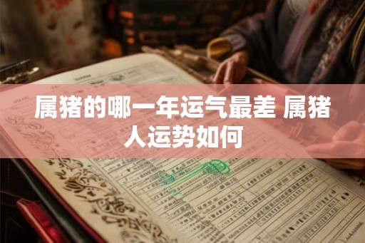 属猪的哪一年运气最差 属猪人运势如何