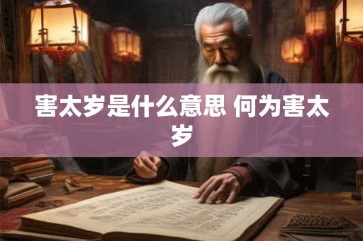 害太岁是什么意思 何为害太岁