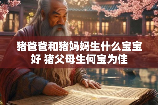 猪爸爸和猪妈妈生什么宝宝好 猪父母生何宝为佳