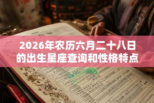 2026年农历六月二十八日的出生星座查询和性格特点介绍