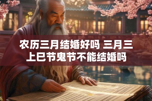 农历三月结婚好吗 三月三上巳节鬼节不能结婚吗