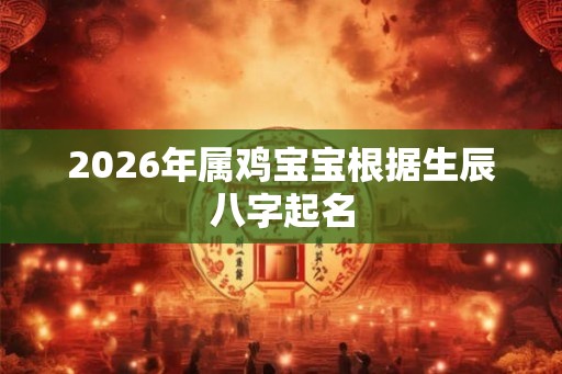 2026年属鸡宝宝根据生辰八字起名