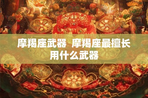 摩羯座武器  摩羯座最擅长用什么武器