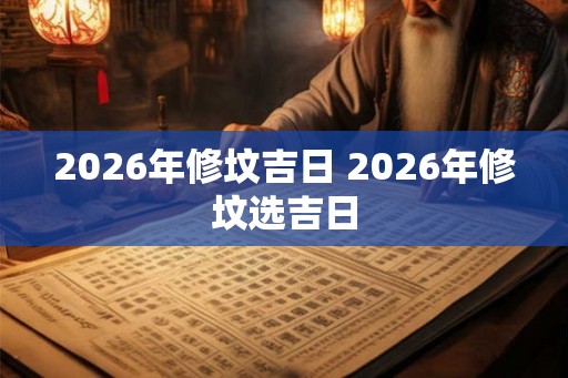 2026年修坟吉日 2026年修坟选吉日