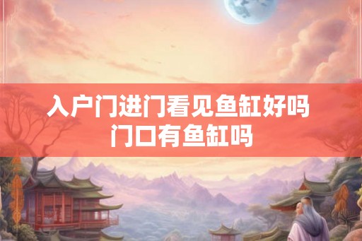 入户门进门看见鱼缸好吗 门口有鱼缸吗