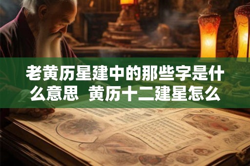老黄历星建中的那些字是什么意思  黄历十二建星怎么看
