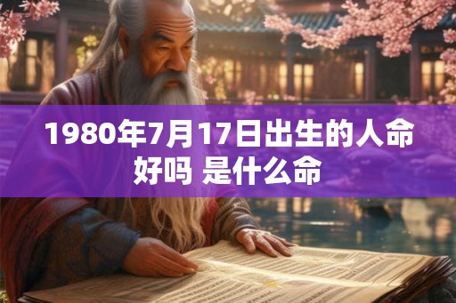 1980年7月17日出生的人命好吗 是什么命