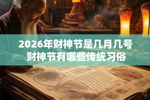 2026年财神节是几月几号 财神节有哪些传统习俗