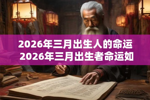 2026年三月出生人的命运 2026年三月出生者命运如何 2026年三月出生人的命运 2026年三月出生者命运如何