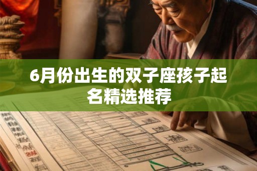 6月份出生的双子座孩子起名精选推荐