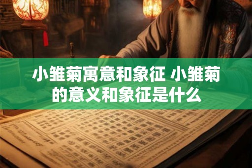 小雏菊寓意和象征 小雏菊的意义和象征是什么