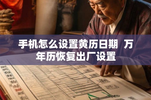 手机怎么设置黄历日期  万年历恢复出厂设置