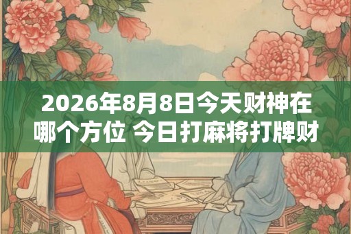 2026年8月8日今天财神在哪个方位 今日打麻将打牌财运方位