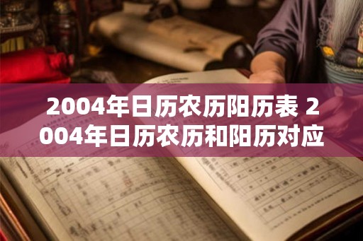 2004年日历农历阳历表 2004年日历农历和阳历对应如何