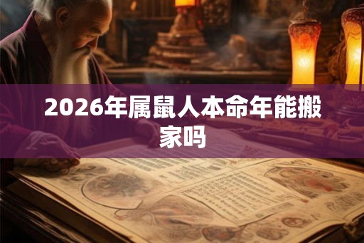 2026年属鼠人本命年能搬家吗