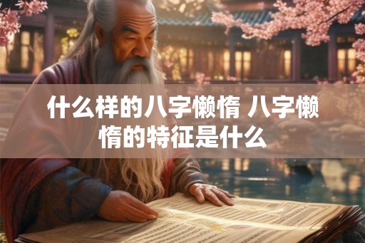 什么样的八字懒惰 八字懒惰的特征是什么