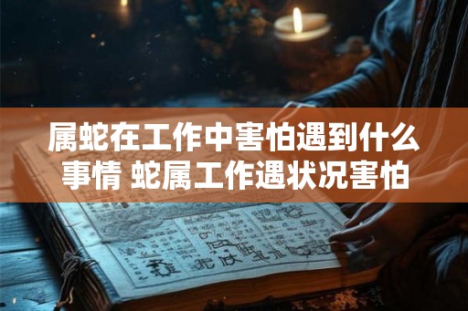属蛇在工作中害怕遇到什么事情 蛇属工作遇状况害怕