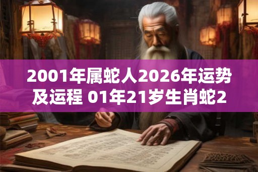 2001年属蛇人2026年运势及运程 01年21岁生肖蛇2026年每月运势