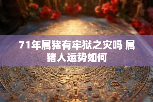 71年属猪有牢狱之灾吗 属猪人运势如何 71年属猪有牢狱之灾吗 属猪人运势如何