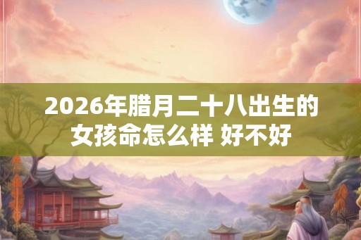 2026年腊月二十八出生的女孩命怎么样 好不好