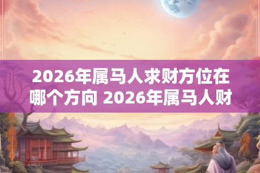 2026年属马人求财方位在哪个方向 2026年属马人财富运势 2026年属马人求财方位在哪个方向 2026年属马人财富运势