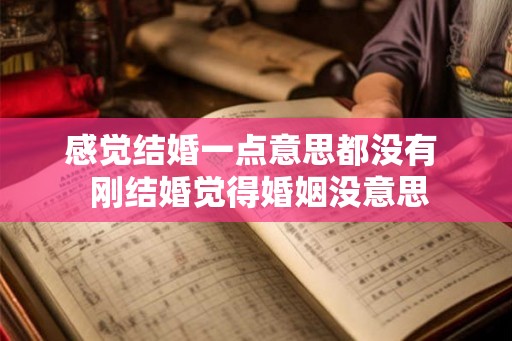 感觉结婚一点意思都没有  刚结婚觉得婚姻没意思