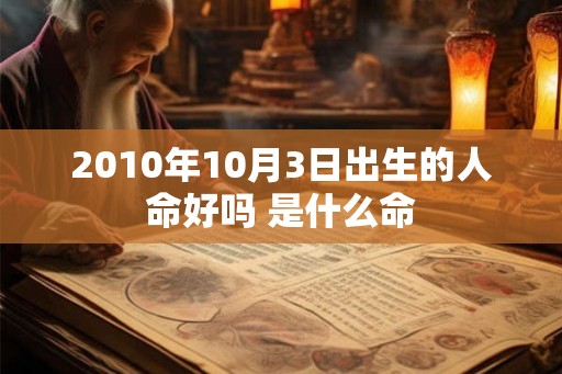 2010年10月3日出生的人命好吗 是什么命