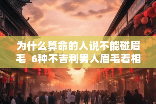 为什么算命的人说不能碰眉毛  6种不吉利男人眉毛看相图解