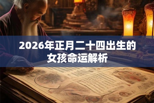 2026年正月二十四出生的女孩命运解析