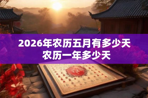 2026年农历五月有多少天  农历一年多少天
