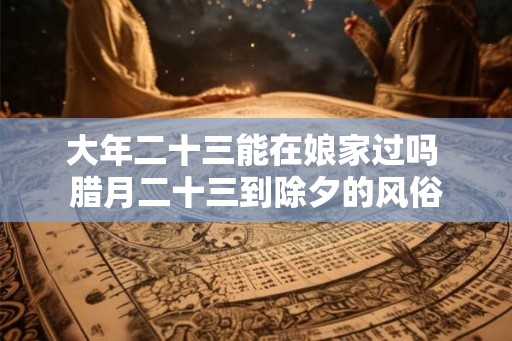 大年二十三能在娘家过吗 腊月二十三到除夕的风俗
