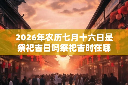 2026年农历七月十六日是祭祀吉日吗祭祀吉时在哪