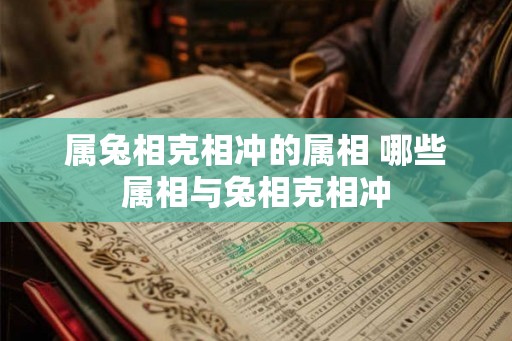 属兔相克相冲的属相 哪些属相与兔相克相冲
