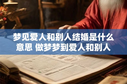 梦见爱人和别人结婚是什么意思 做梦梦到爱人和别人结婚好不好