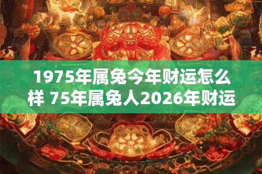 1975年属兔今年财运怎么样 75年属兔人2026年财运 1975年属兔今年财运怎么样 75年属兔人2026年财运