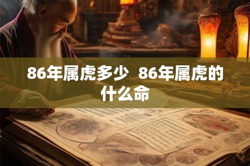 86年属虎多少  86年属虎的什么命