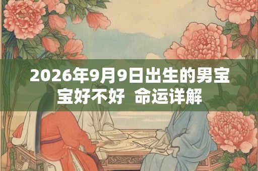 2026年9月9日出生的男宝宝好不好  命运详解