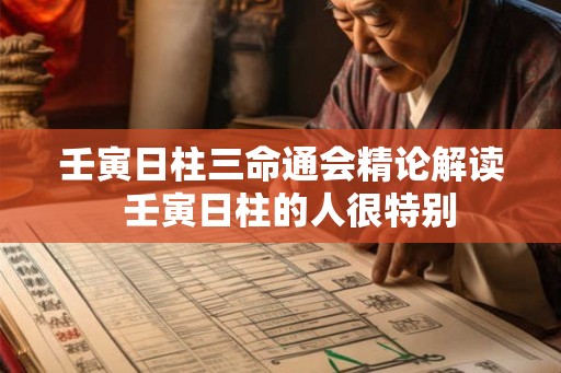 壬寅日柱三命通会精论解读  壬寅日柱的人很特别