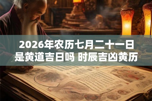 2026年农历七月二十一日是黄道吉日吗 时辰吉凶黄历查询